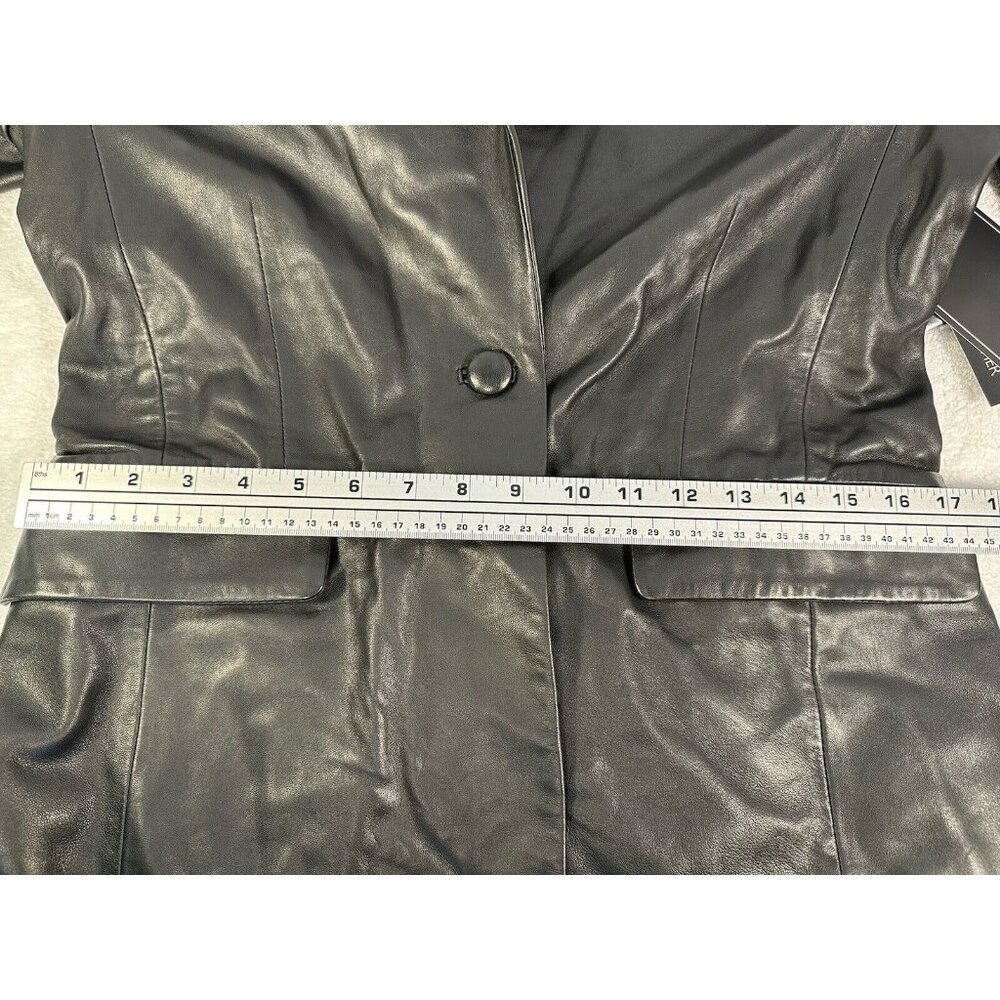 Bagatelle Size M 100% Leather Tailored Jacket Black TIMELESS, SOPHISTICATED!!🤩 - Picture 12 of 16